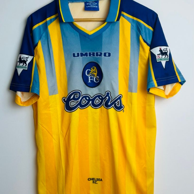 Camisa Chelsea 1995/97 Uniforme 2 Ruud Gullit #4 Premier League