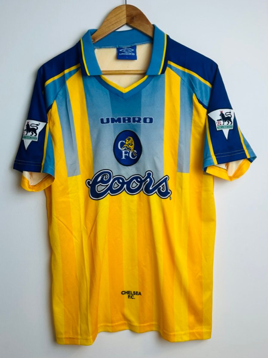 【新品】Chelsea Gullit サイズL Camisa Chelsea 1995/97 Uniforme 2 Ruud Gullit #4 Premier League
