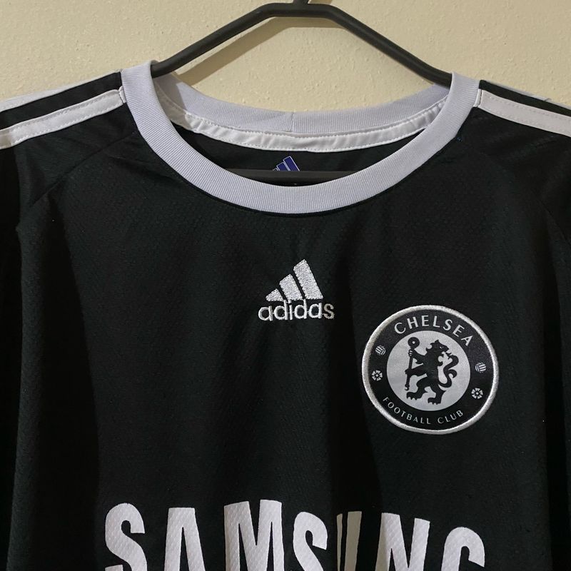 Camisa Chelsea Preta, com Numeração 8 e Nome Bordado do