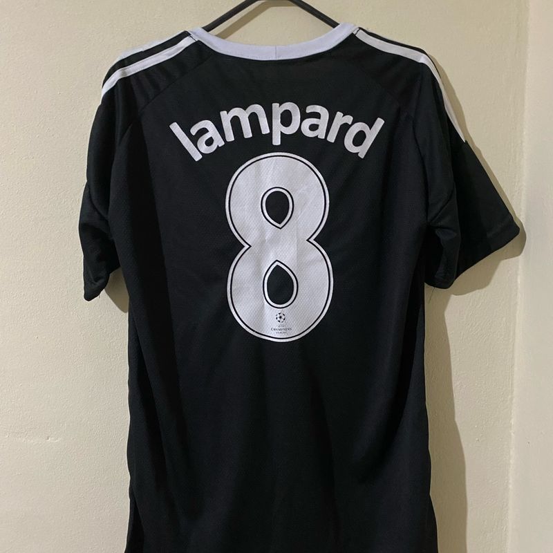 チェルシー LAMPARD 8番 シャツ adidas正規品 Camisa Chelsea Preta, com Numeração 8 e Nome Bordado do