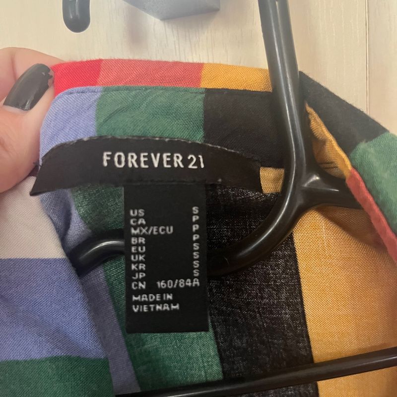 Camisa Estampado Colorida M Forever 21, Camisa Feminina Forever 21 Usado  88959870