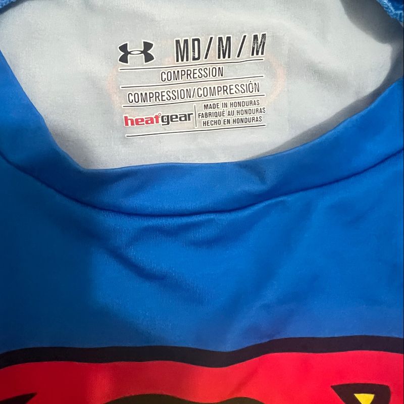 Camiseta de Compressão Under Armour Superman Masculina - Preto