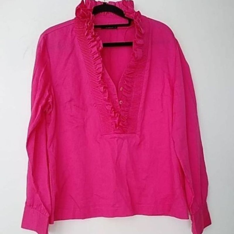 Camisa Cor Rosa Pink Tamanho M Marca Confession Camisa Feminina