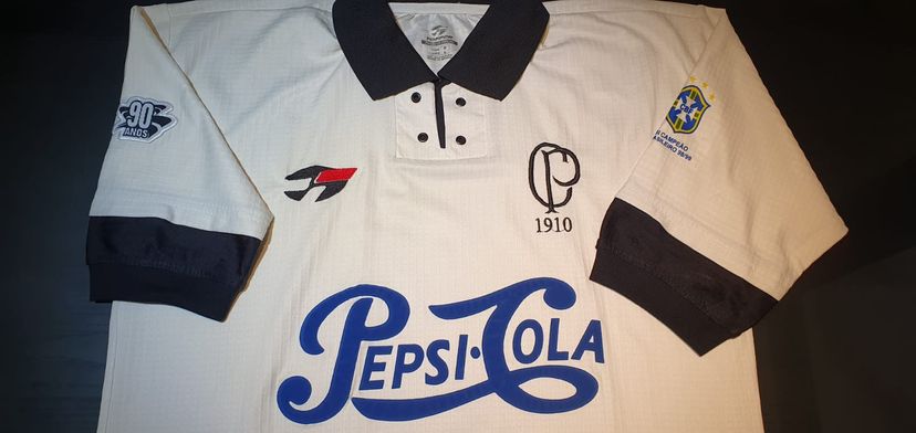 Maillot Corinthians Années 90 - Rare - Neto 90 - Taille M - Noir - Foot Rétro Brésil