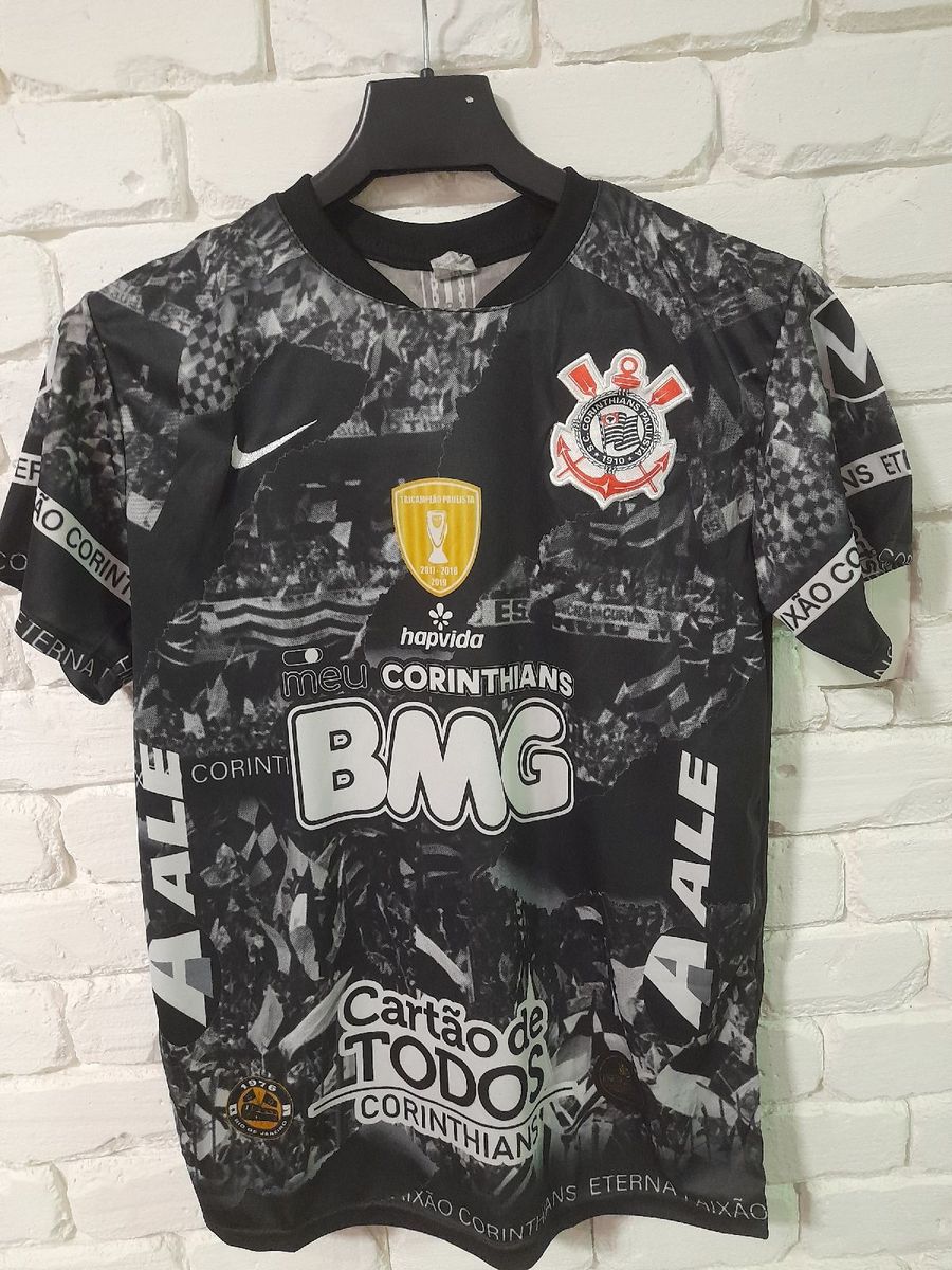 Camisa, Corinthians, Preta, Comemorativa, Momentos Marcantes do Timão ...