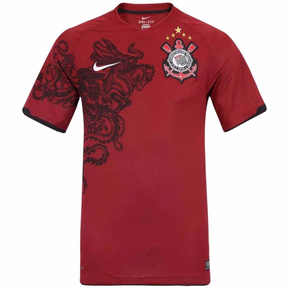 Camisa retro corinthians vermelha edição São Jorge