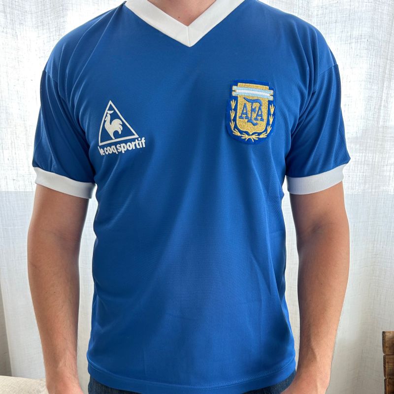 Camisa da Argentina Azul 1986 10 Le Coq Sportif Usado 83432994 enjoei