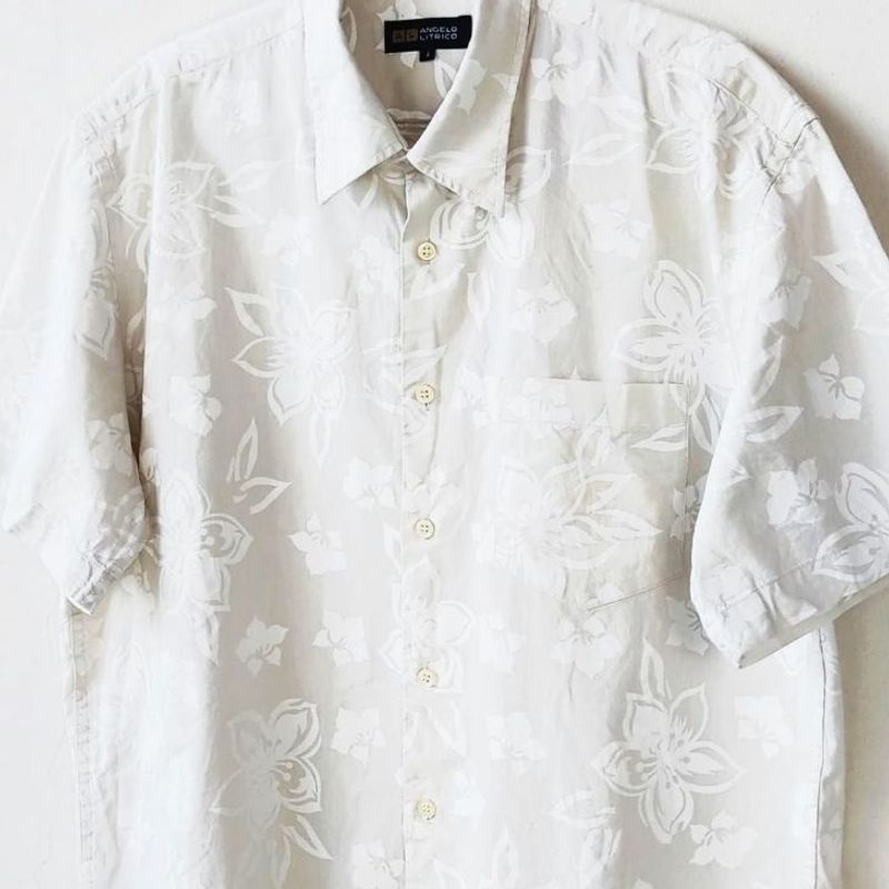 Camisa de botão florida hot sale branca