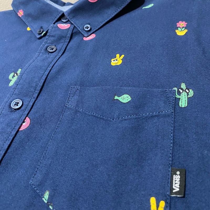 Camisa de Botão da Vans Blusa Vans Vans Verão Vans Nunca