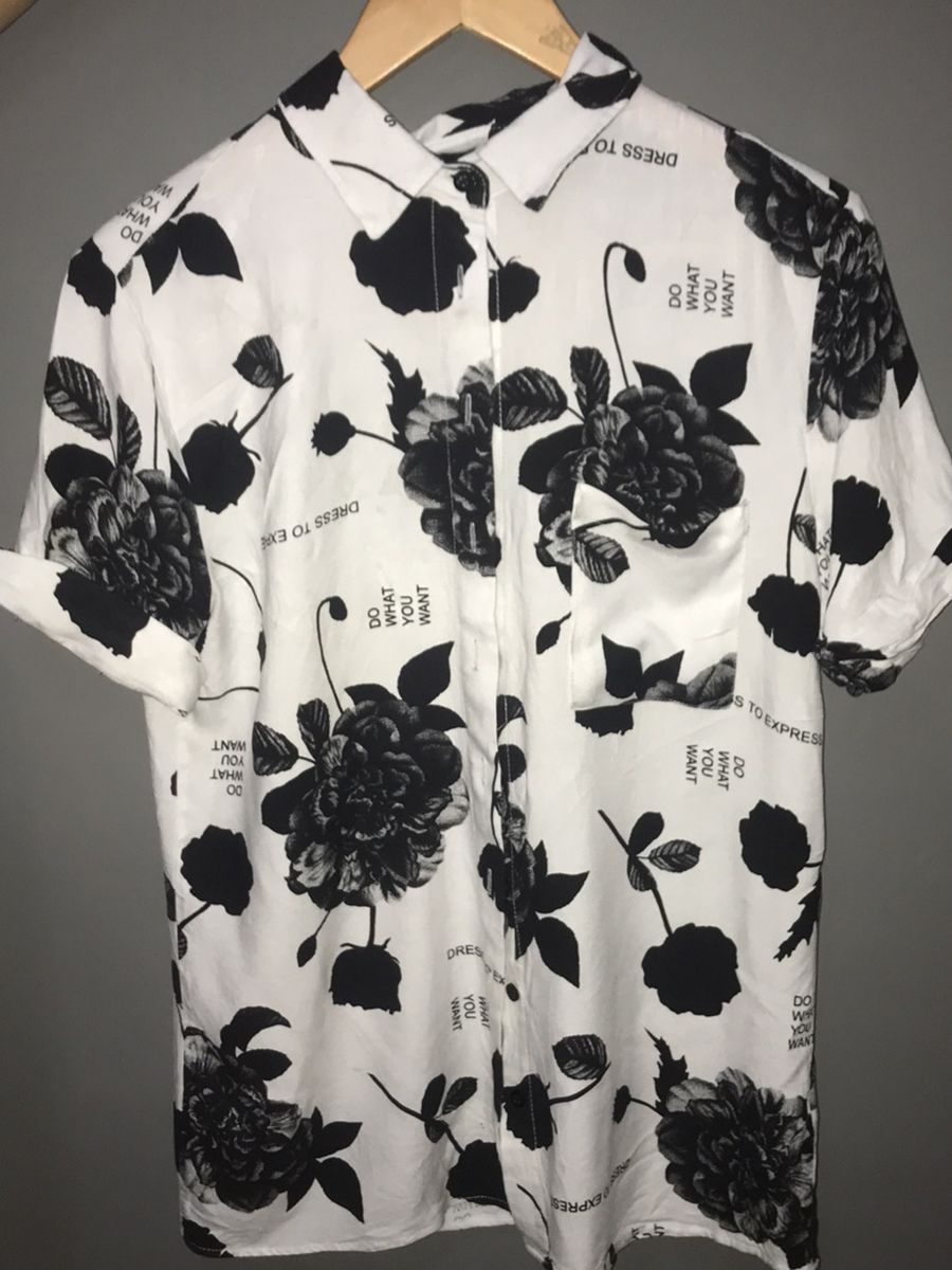 Camisa botao hot sale estampada