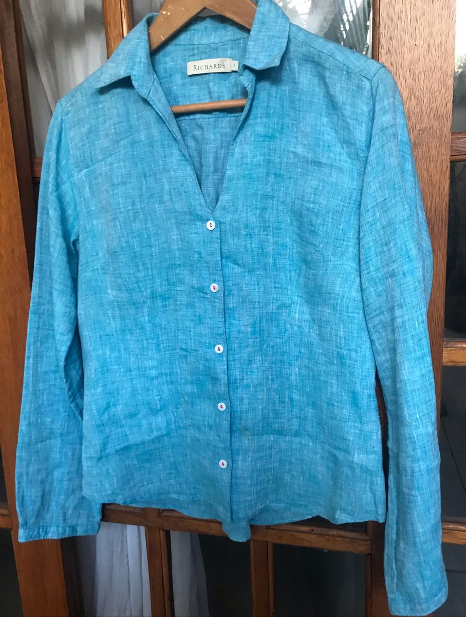 camisa de linho feminina richards