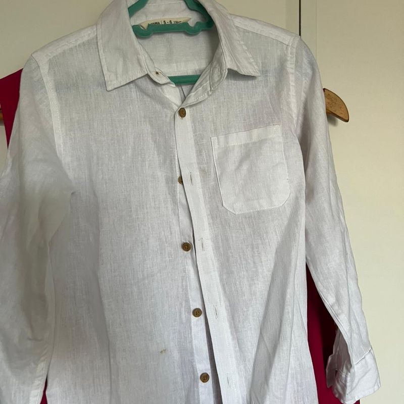 Camisa de linho branco 