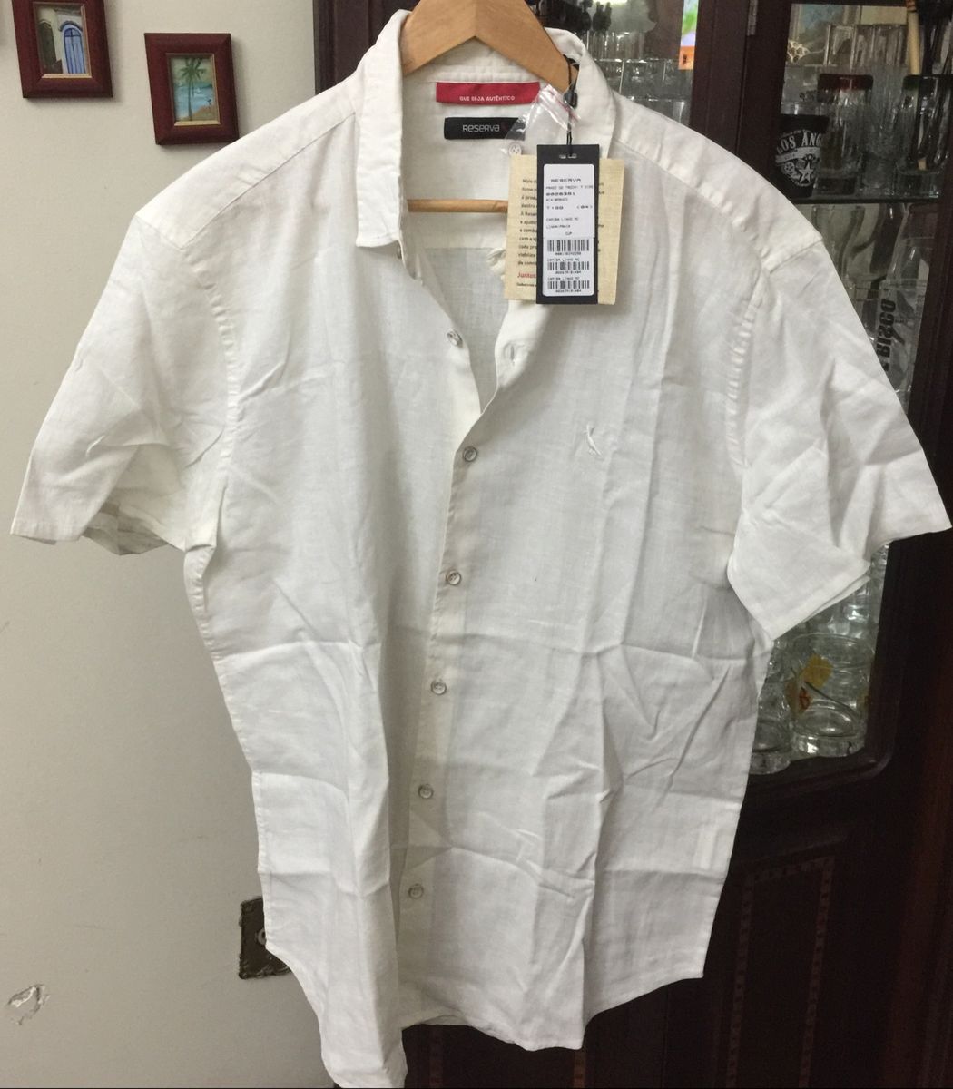 camisa de linho masculina reserva