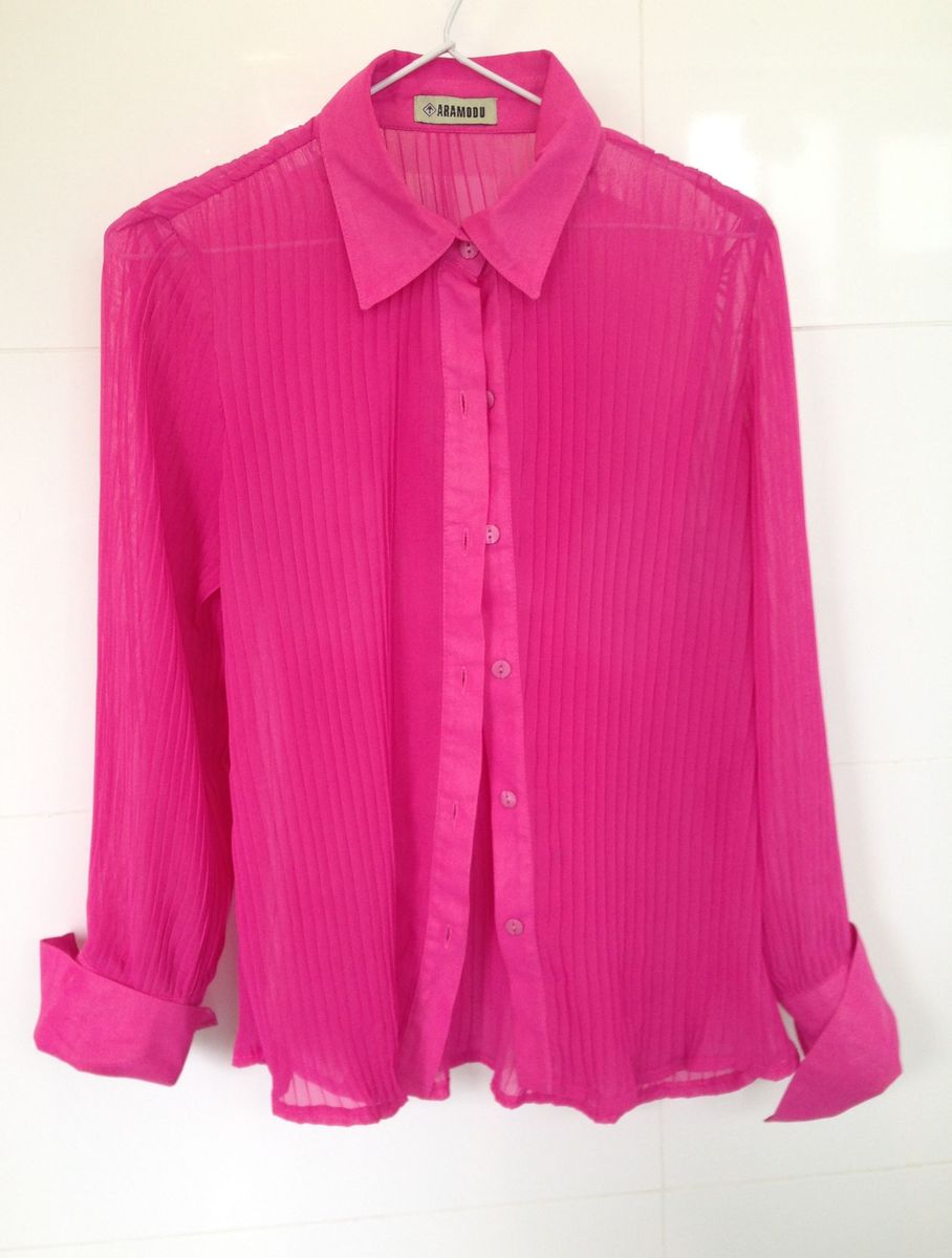 Camisa De Seda Pink Camisa Feminina Usado Enjoei