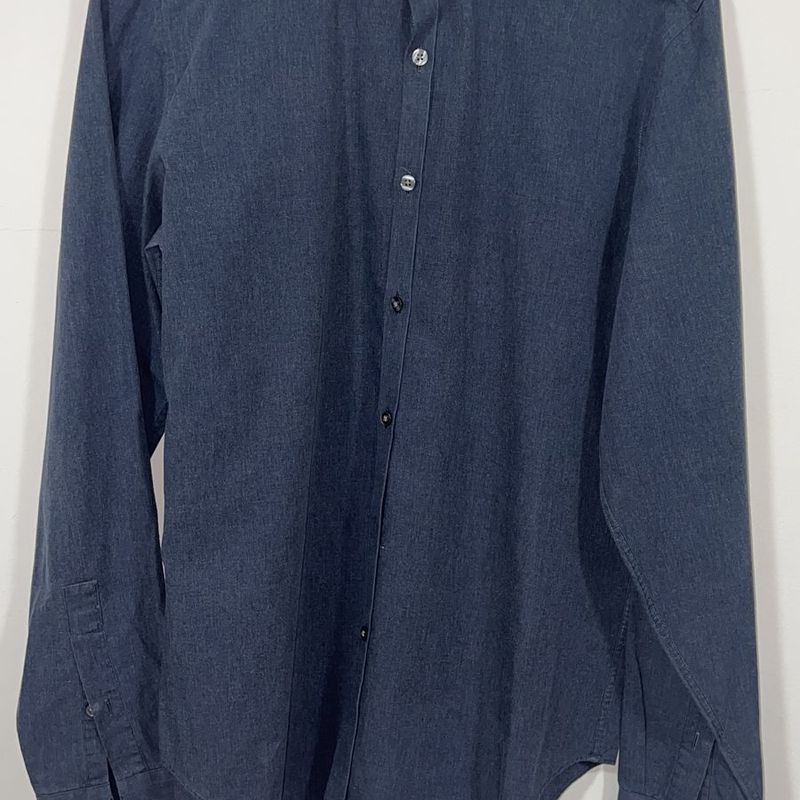 Camisa Dkny Azul Marinho Slim Fit Camisa Masculina Dkny Usado