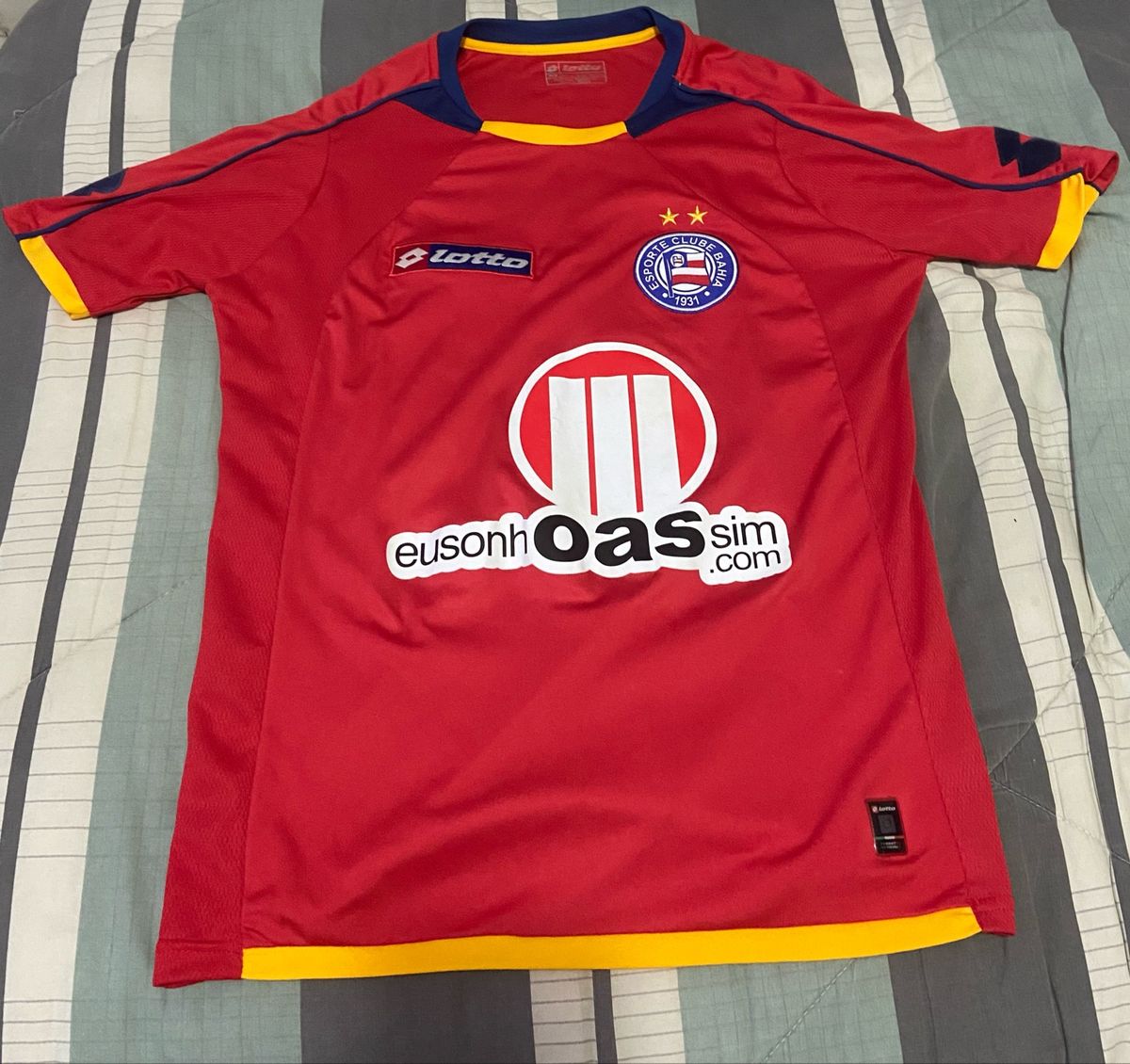 Camisa do Bahia 2010 da Lotto Tamanho P, Modelo Raro Roupa Esportiva