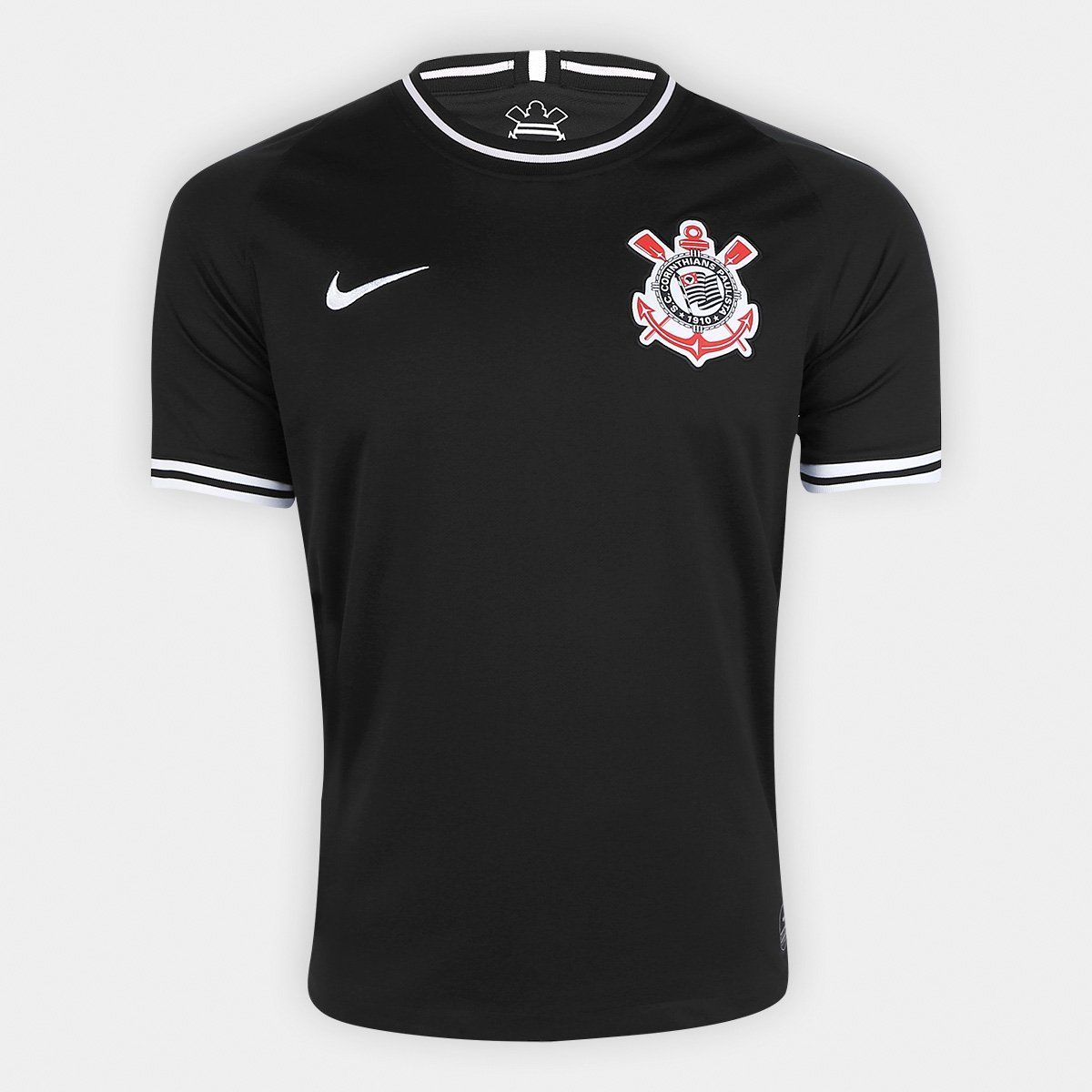 Camisa do Corinthians 2020 Preta Roupa Esportiva Masculino