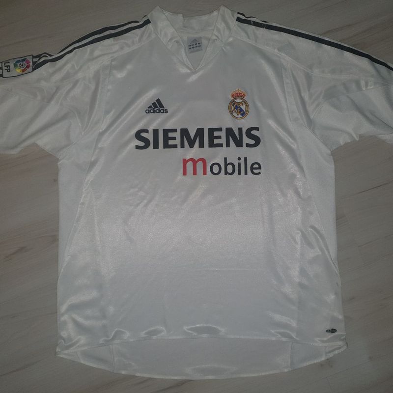 Camisa do do Real Madrid 2004 Adidas #7 Raul Siemens Mobile