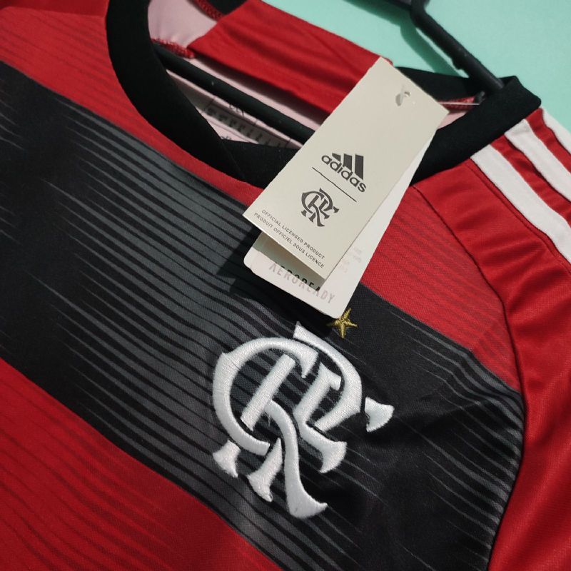 Camiseta Adidas Flamengo Rubro Negra Feminina Preta
