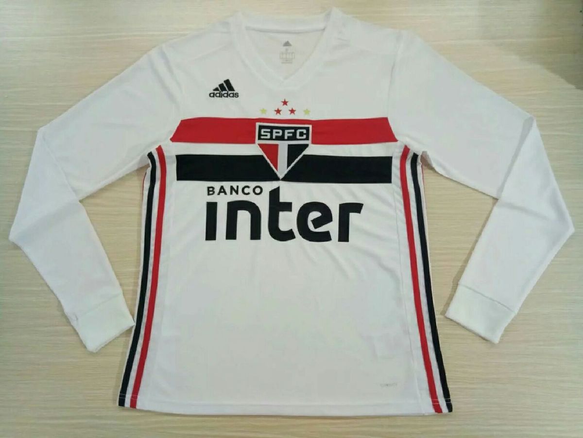 camisa sao paulo manga longa adidas