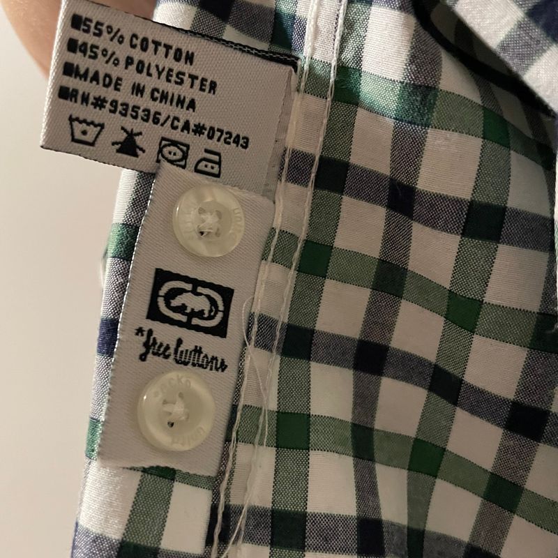 Camisa Ecko Manga Curta Xadrez | Camisa Masculina Ecko Usado