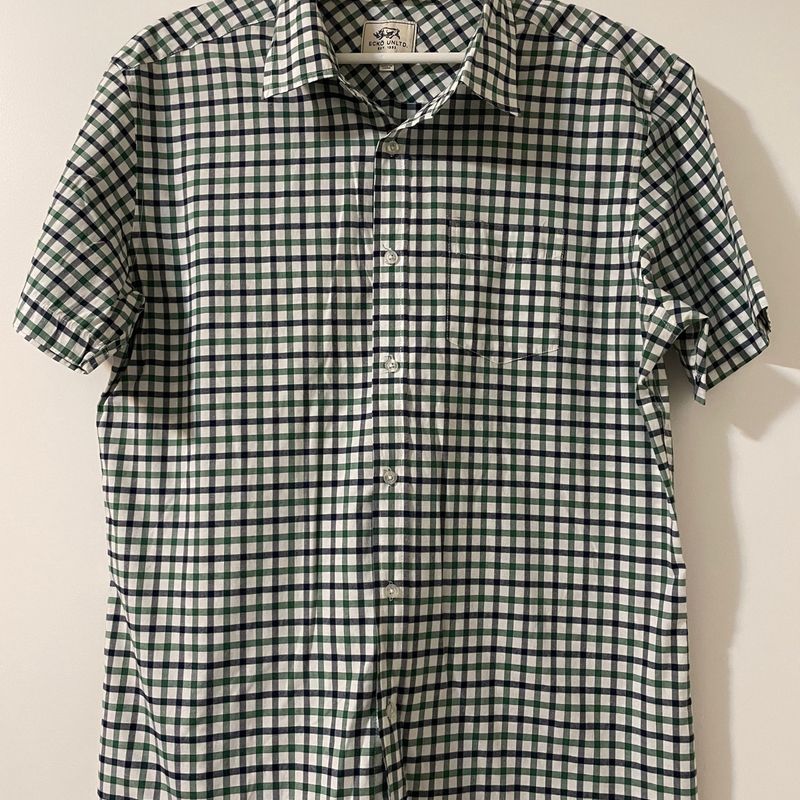 Camisa Ecko Manga Curta Xadrez | Camisa Masculina Ecko Usado