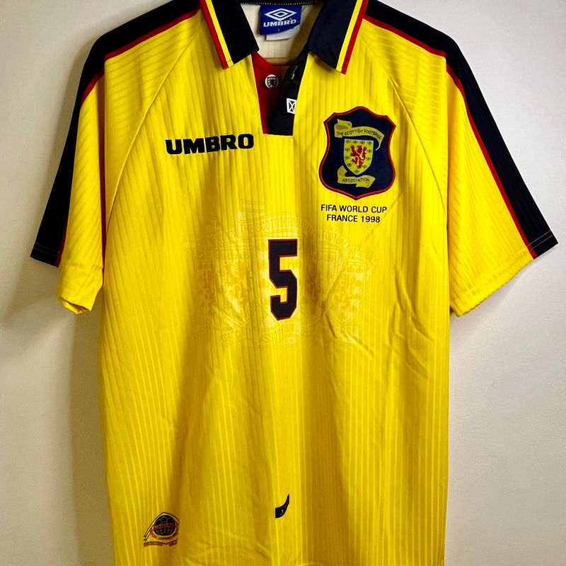 Camisa Escócia Copa do Mundo 1998 Uniforme 2 Hendry #5 | Umbro