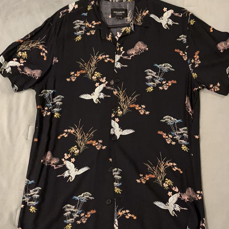 Camisa Estampada Pull And Bear Camisa Masculina Pull Bear Usado