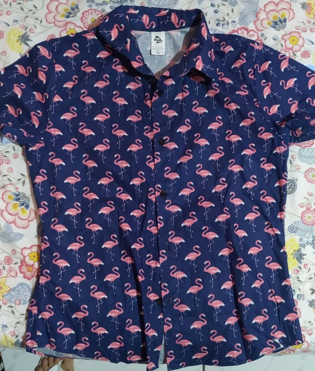 camisa de flamingo feminina