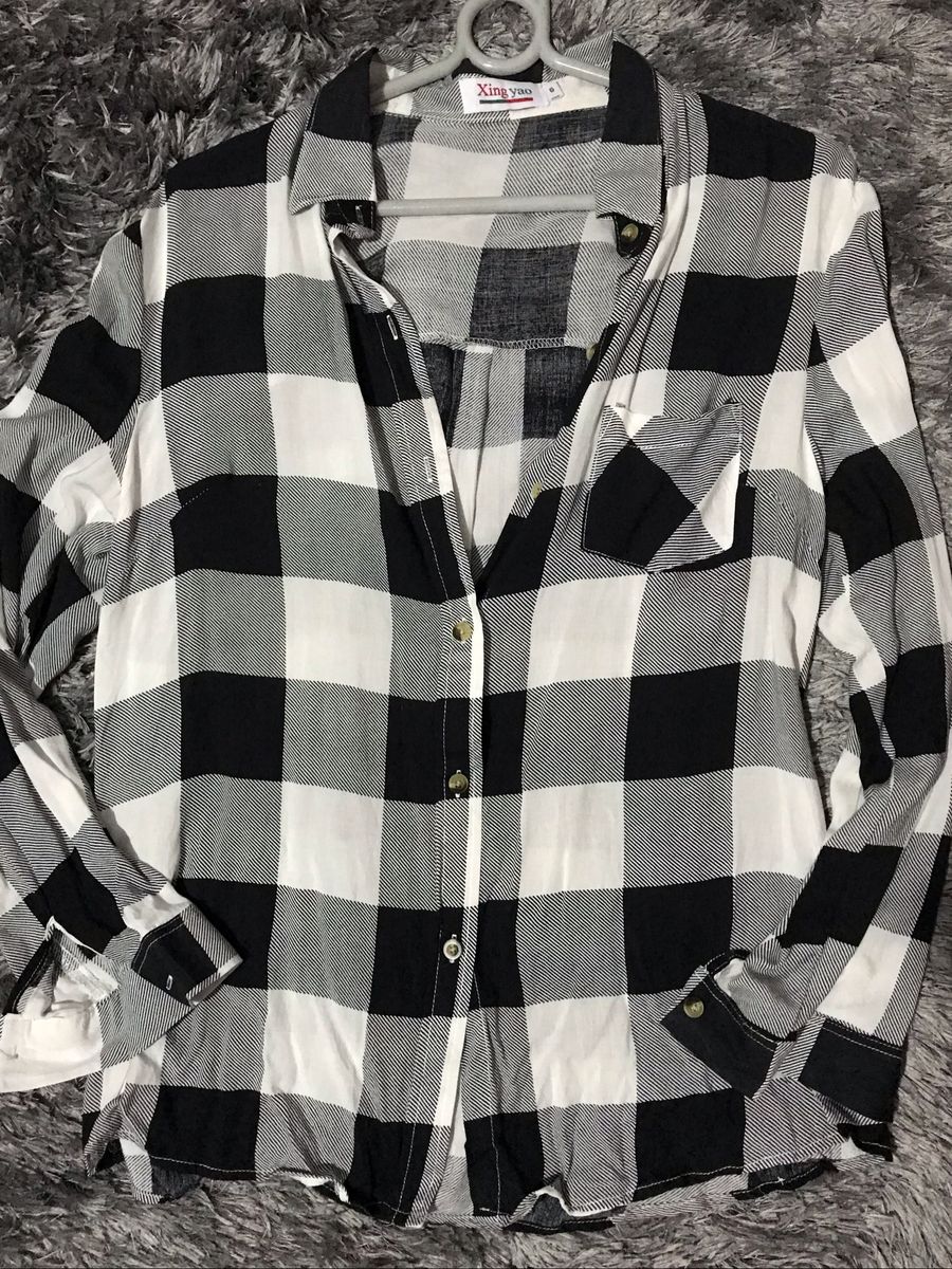 camisa estilosa xadrez - camisas sem marca