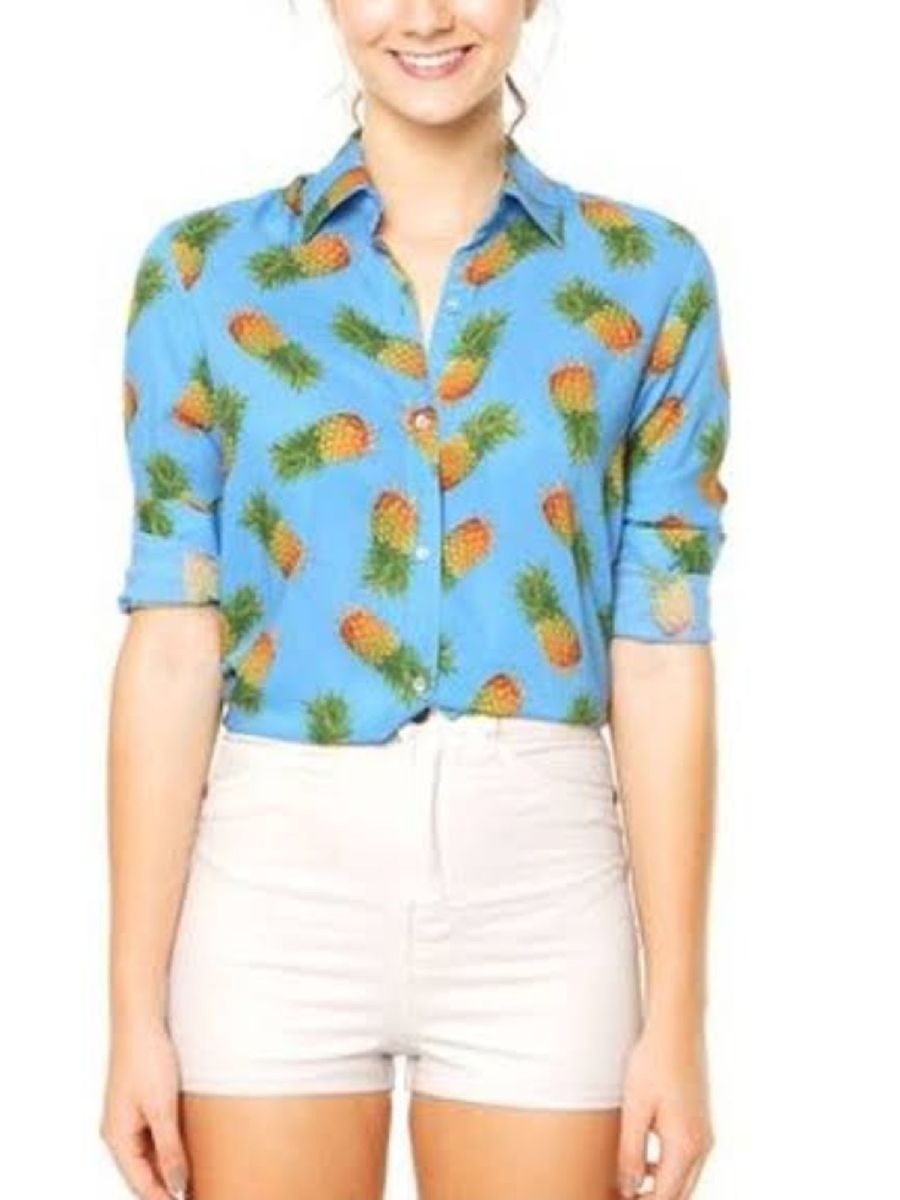 camisa abacaxi feminina