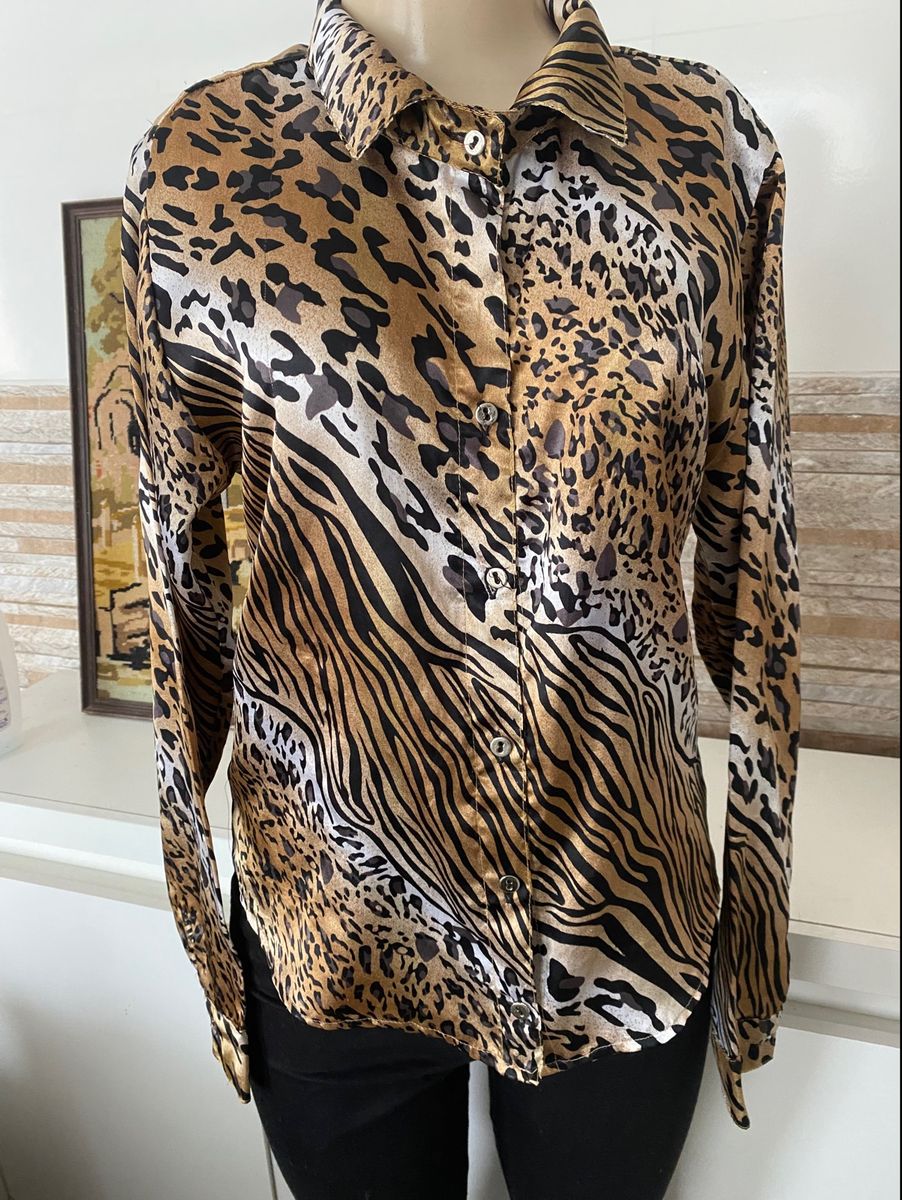 Camisa Feminina Animal Print, Camisa Feminina Usado 84962566