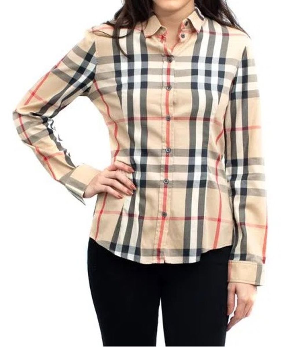 Camisa burberry 2025 feminina replica