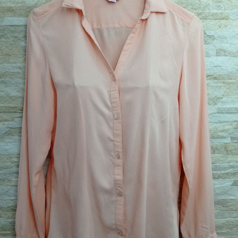 Camisa Feminina Cor Salm o Marca aishty Tam m Camisa Feminina Aishty Usado 81243182 enjoei