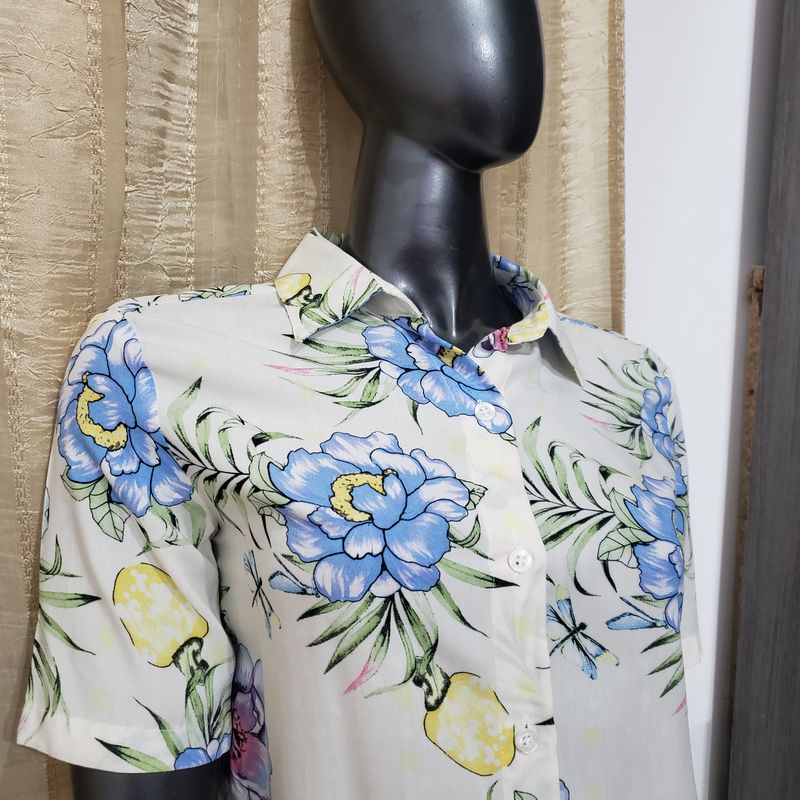 Camisa feminina hot sale estampada floral