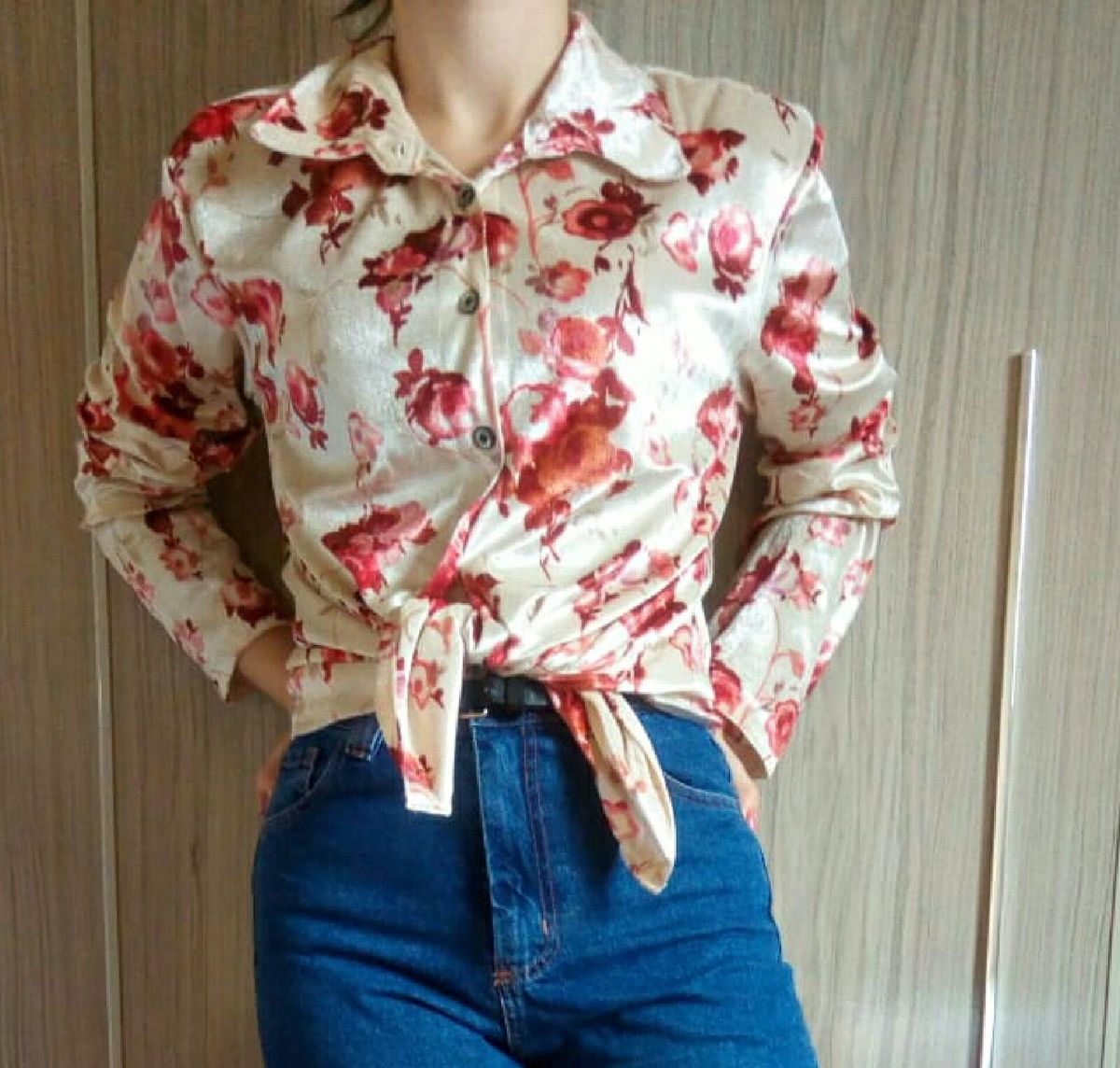 camisa feminina estampada