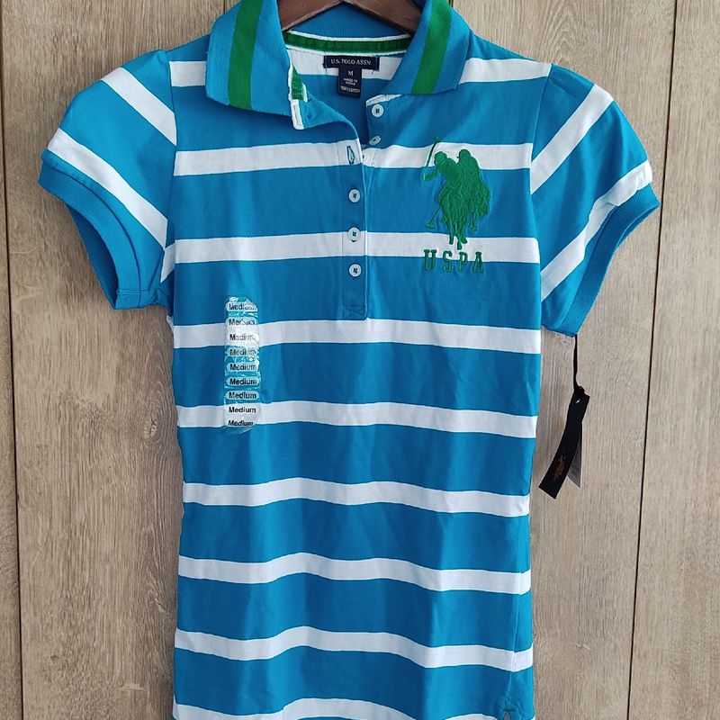 Camisa Polo U.s. Polo Assn. Verde Original Tamanho M (Grande