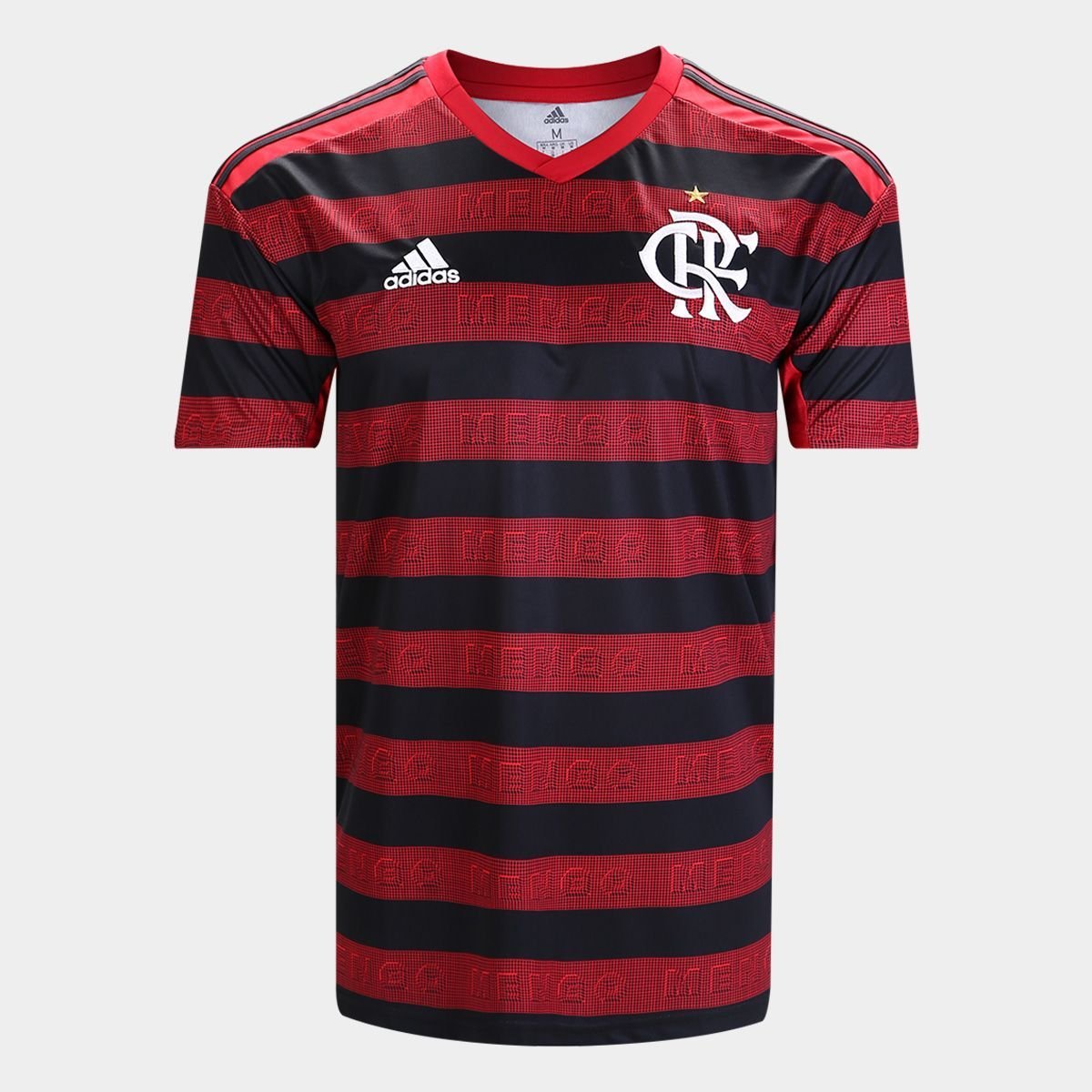 Camisa Flamengo I 19/20 S/n° Torcedor Adidas Masculina - Vermelho e