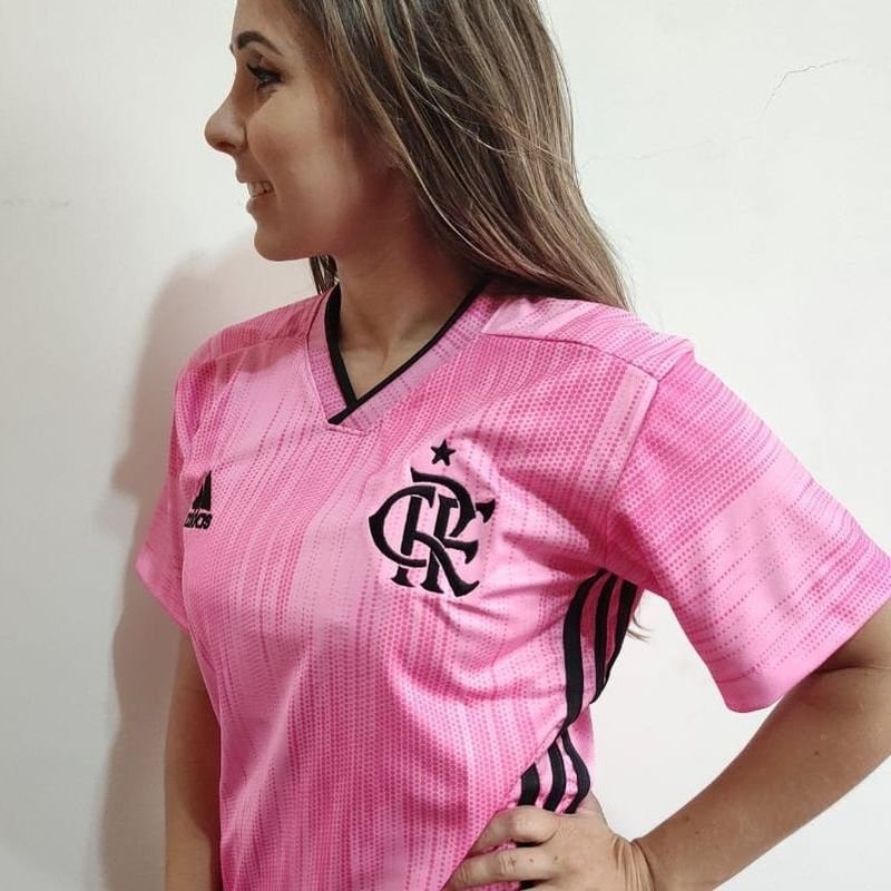 Camisa do Flamengo Rosa 2019 adidas - Feminina