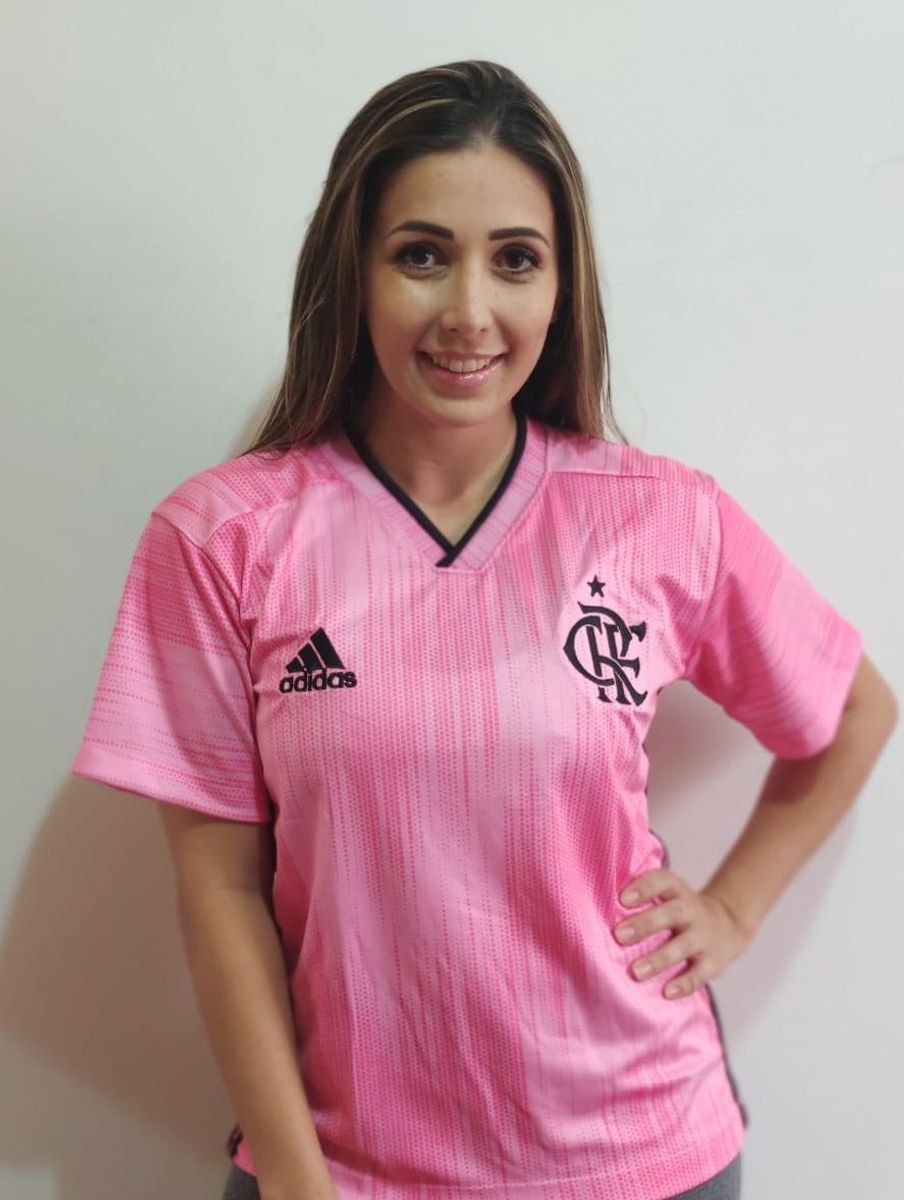 Camisa do Flamengo Rosa 2019 adidas - Feminina