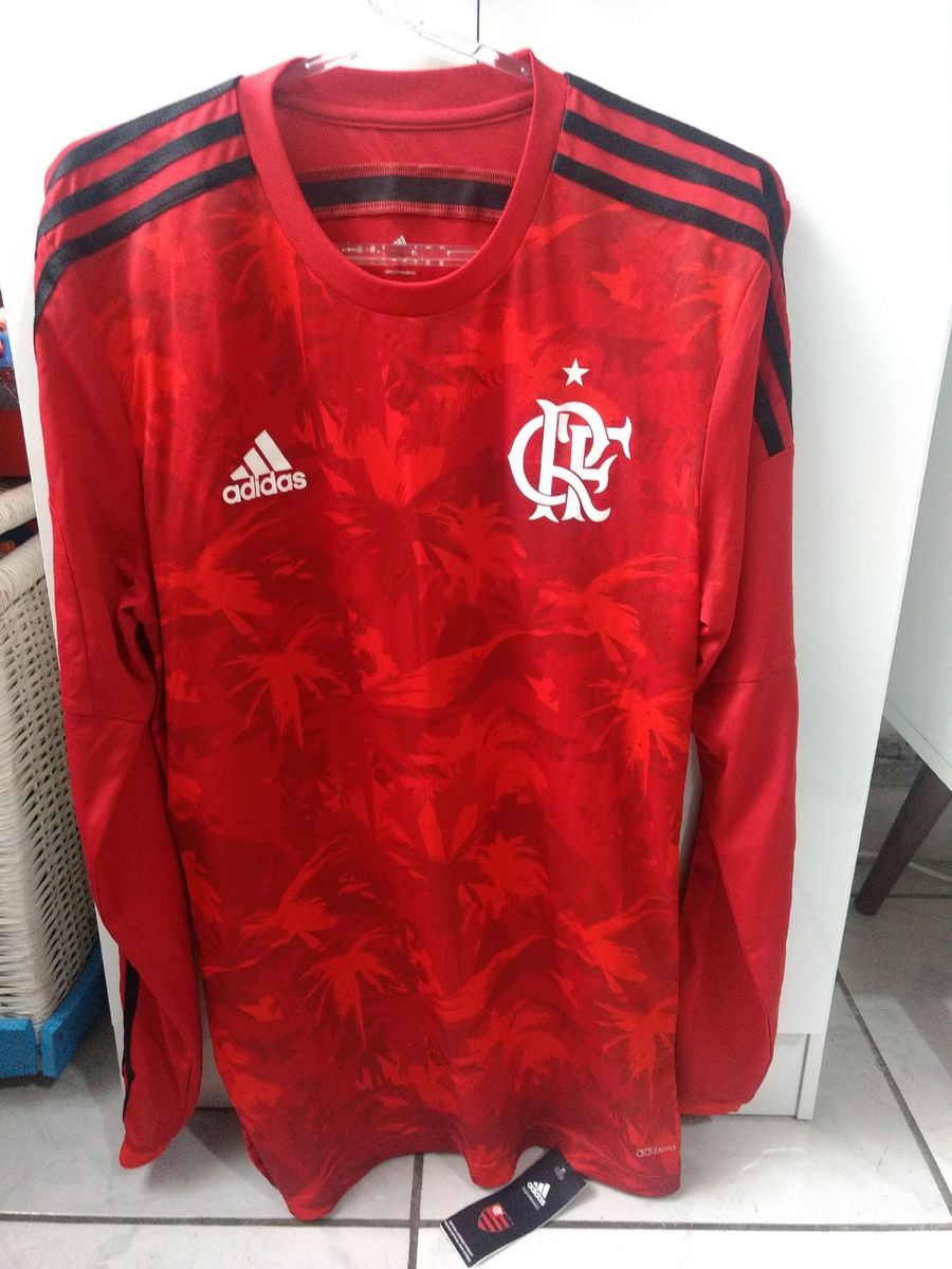 camisa manga longa do flamengo com capuz velve