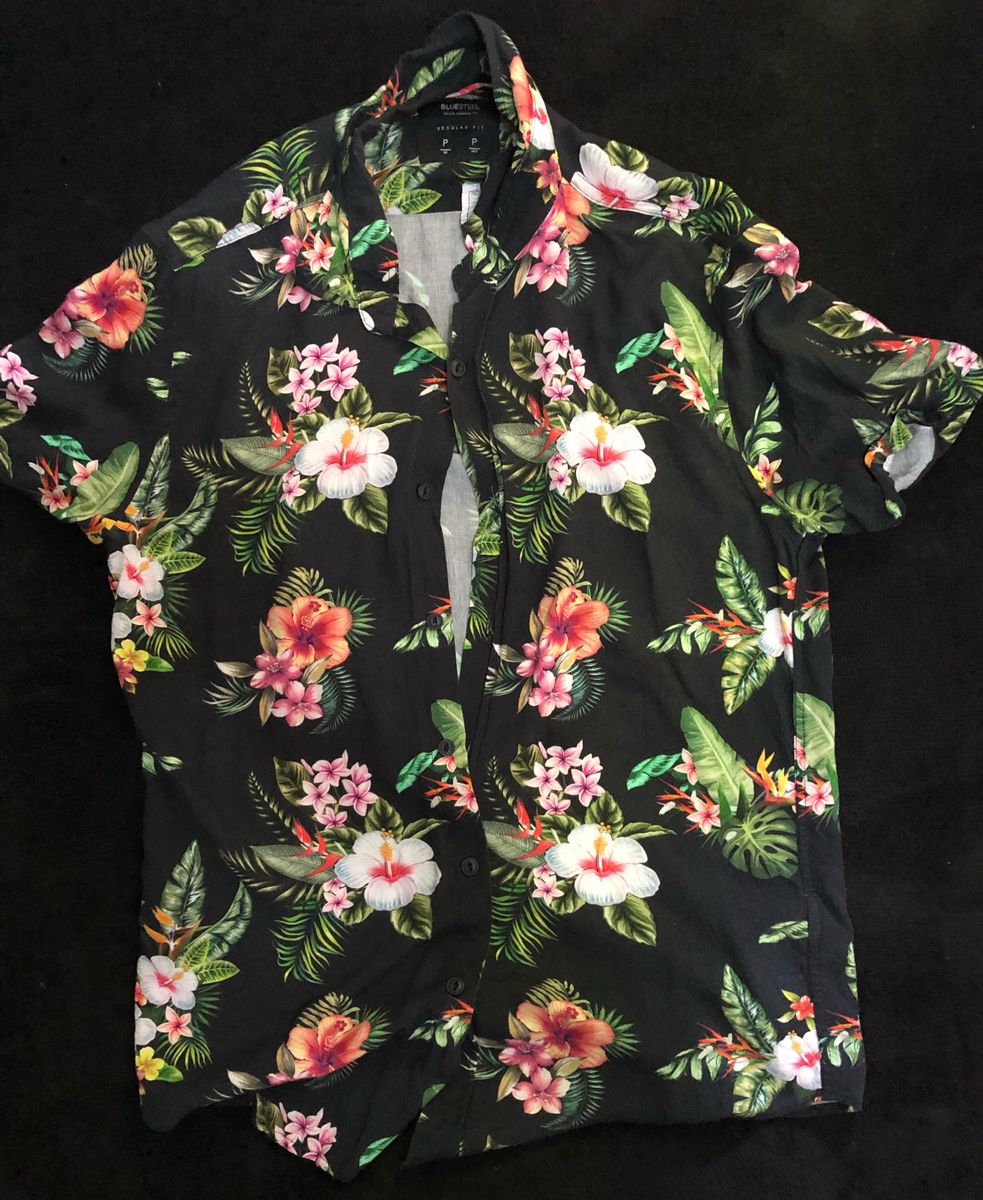 camisa floral masculina marisa