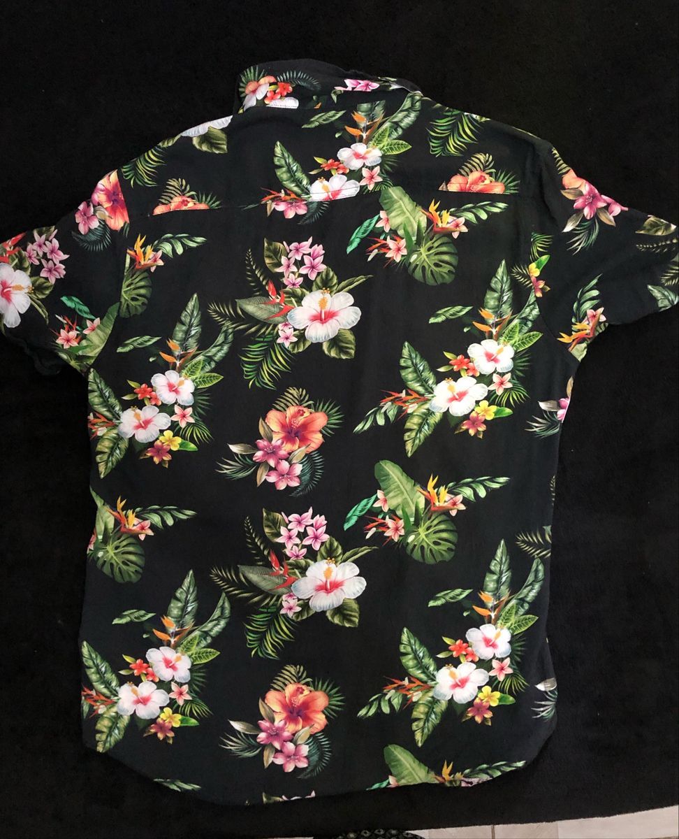 camisa floral masculina marisa