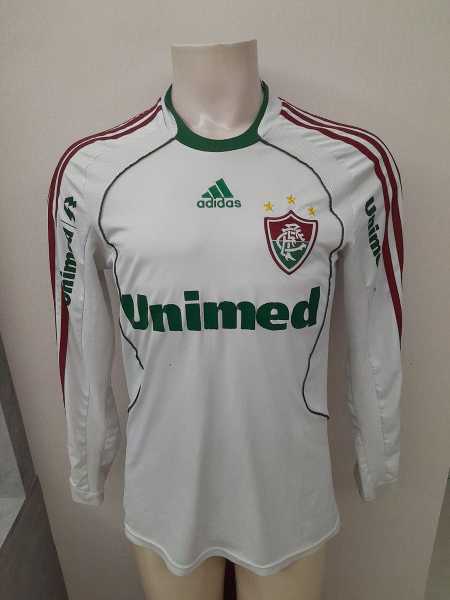 Camisa Fluminense Manga Longa Branca 2008 Adidas Unimed | Camisa ...