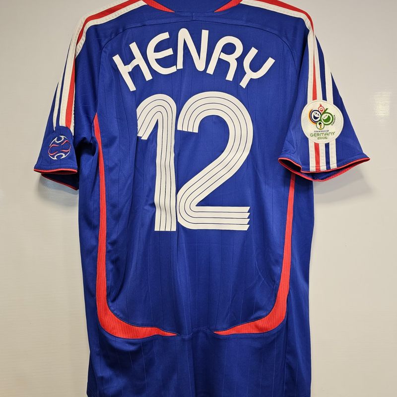 Camisa França Home 06-07 M Henry 12 Copa 2006 Importada Oficial
