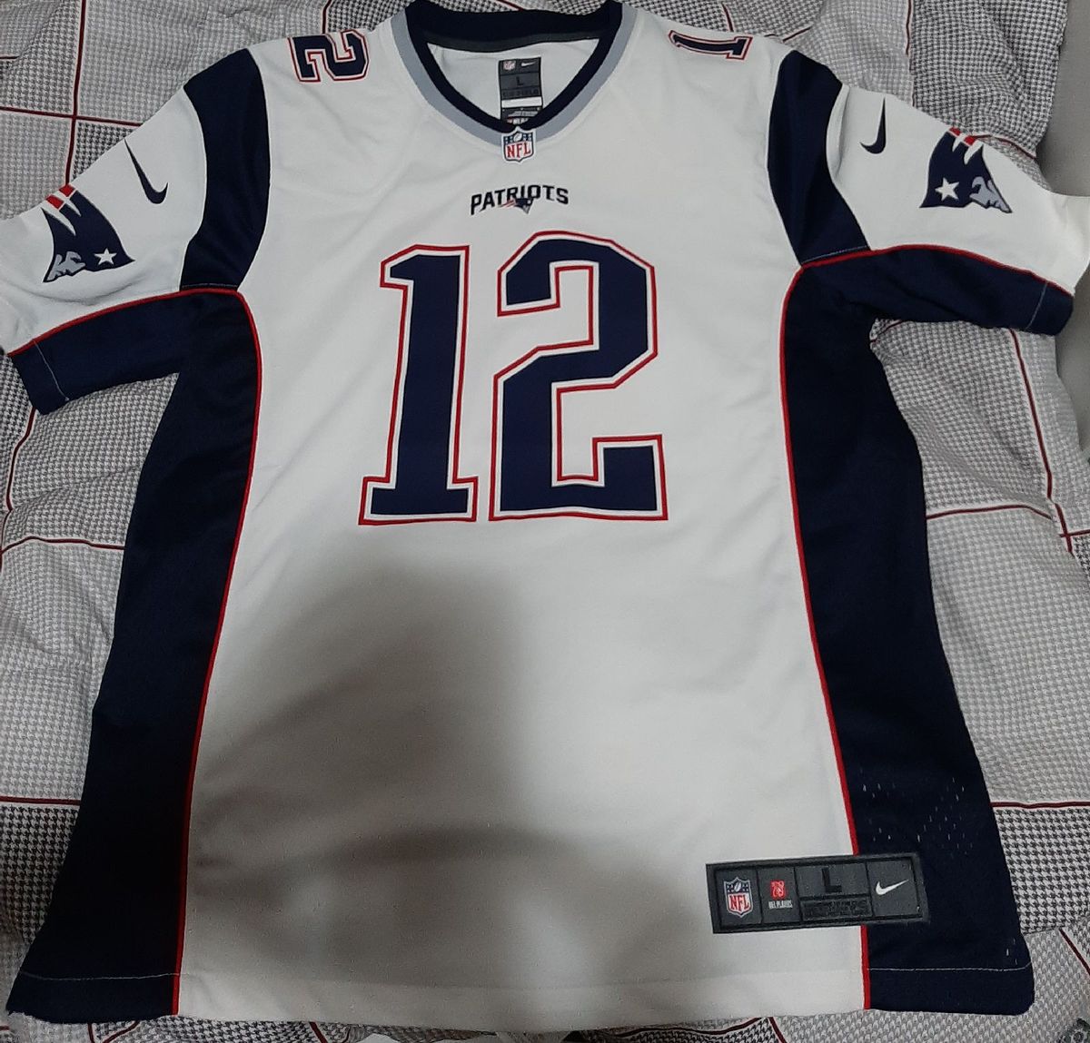 camisa futebol americano nike new england patriots masculina