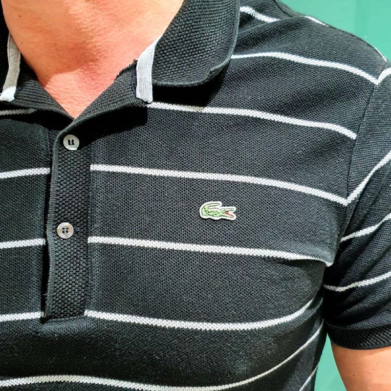 Polo lacoste listrada sales original