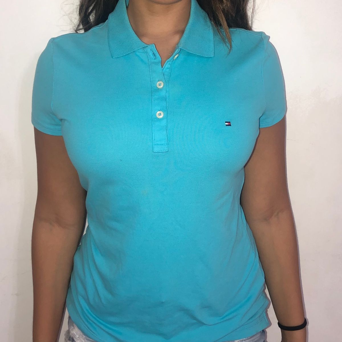 Camisa Gola Polo | Camisa Feminina Tommy Hilfiger Usado 43162908 | enjoei
