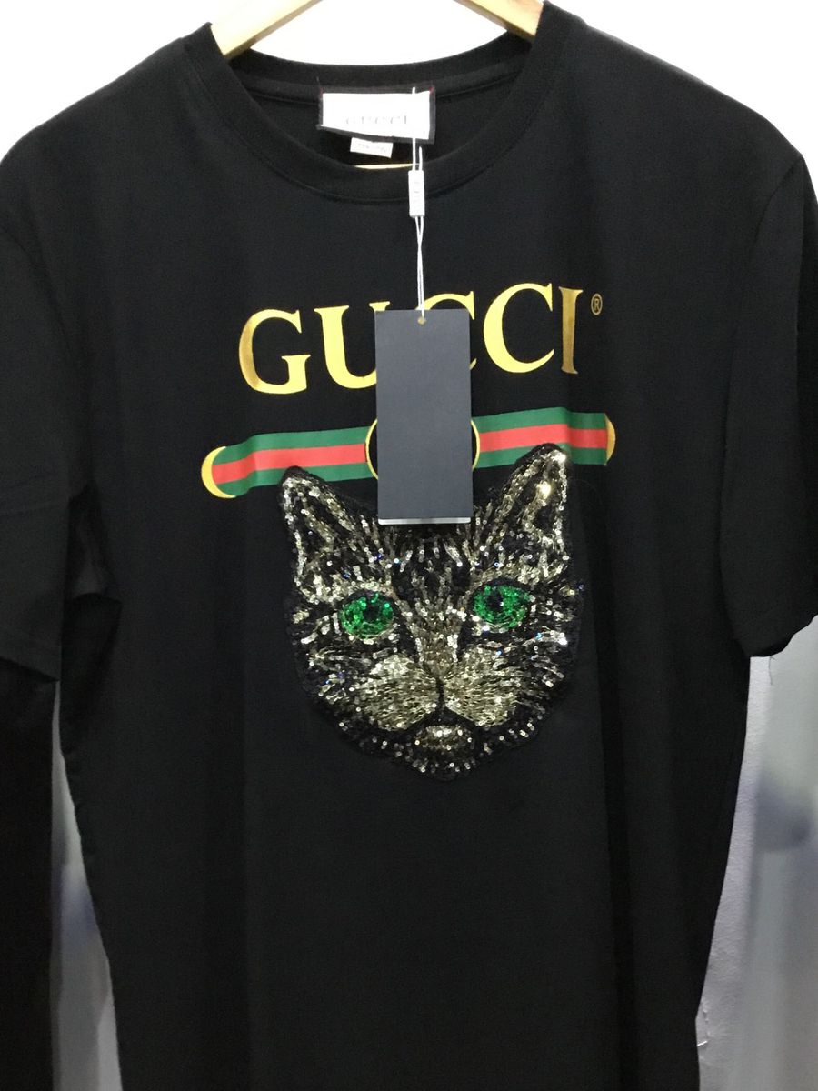 Camisa Gucci Gato | Camisa Masculina Gucci Nunca Usado 28522315 | enjoei