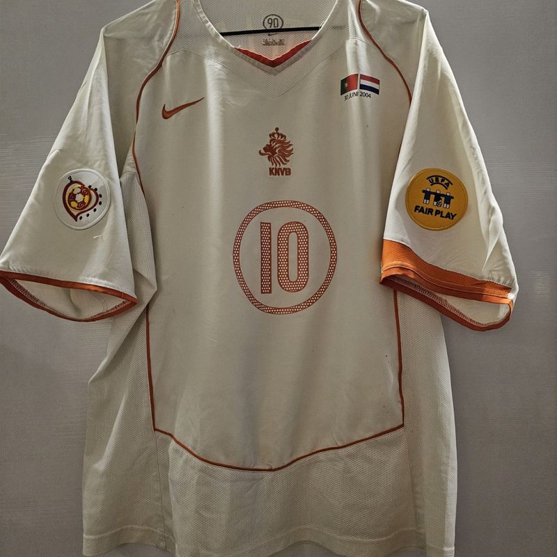 Camisa Holanda Away 04-05 Gg V.Nistelrooy 10 Vs Portugal Importada